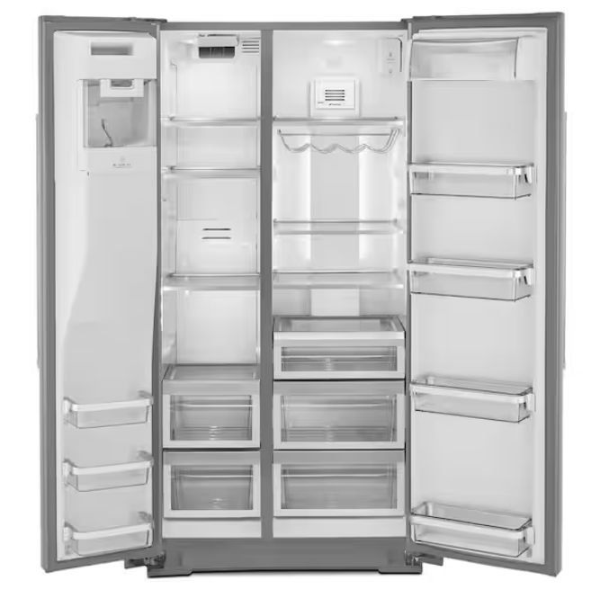 19.8 cu. ft. Side by Side Refrigerator in Stainless Steel with PrintShield Finish, Counter Depth