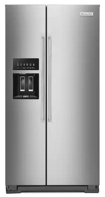 19.8 cu. ft. Side by Side Refrigerator in Stainless Steel with PrintShield Finish, Counter Depth