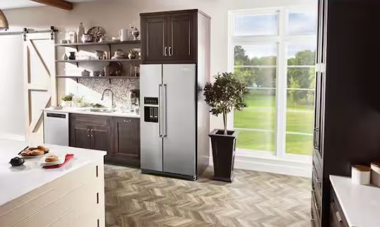 19.8 cu. ft. Side by Side Refrigerator in Stainless Steel with PrintShield Finish, Counter Depth