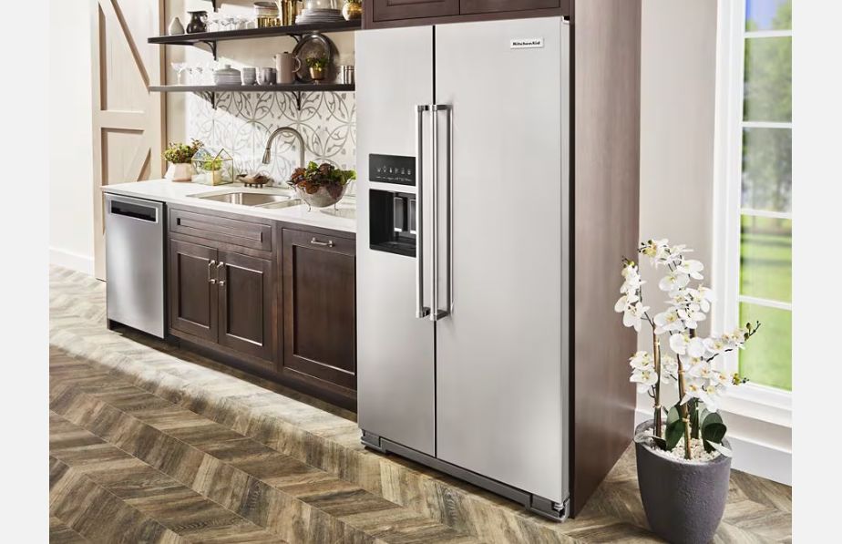 19.8 cu. ft. Side by Side Refrigerator in Stainless Steel with PrintShield Finish, Counter Depth