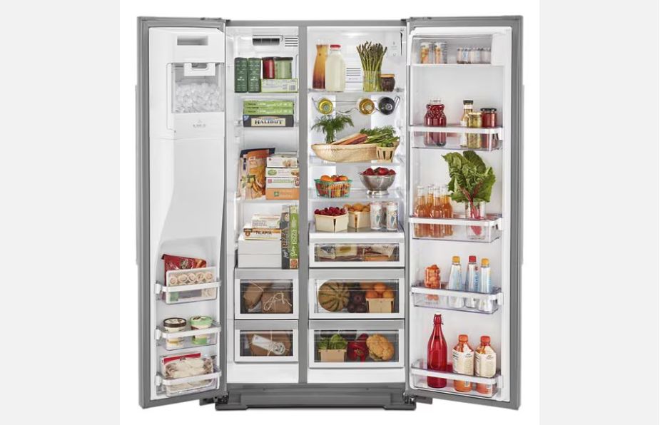 19.8 cu. ft. Side by Side Refrigerator in Stainless Steel with PrintShield Finish, Counter Depth