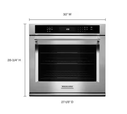 30 in. Single Electric Wall Oven Self-Cleaning with Convection in Stainless Steel