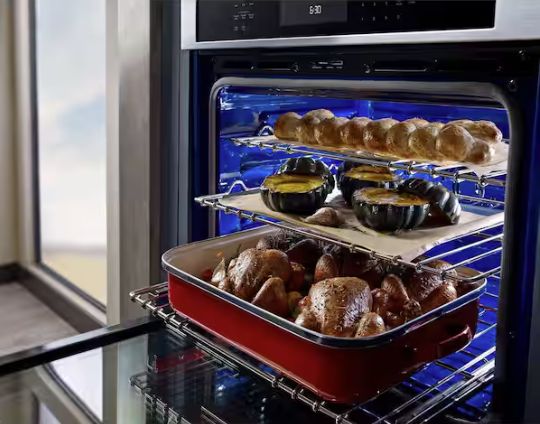 30 in. Single Electric Wall Oven Self-Cleaning with Convection in Stainless Steel