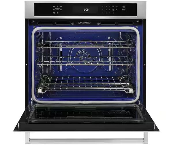 30 in. Single Electric Wall Oven Self-Cleaning with Convection in Stainless Steel