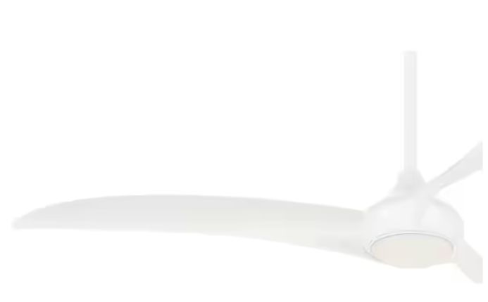 Light Wave 65 in. Integrated LED Indoor White Ceiling Fan with Light and Remote Control