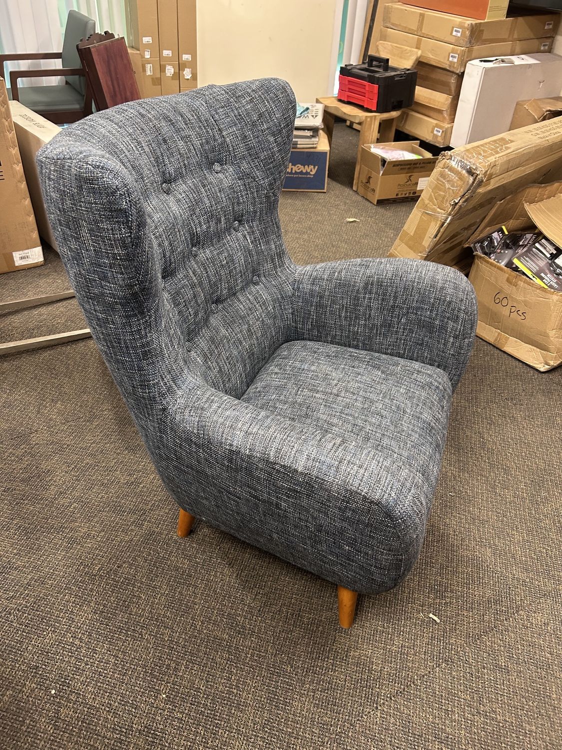 Mod 35" Lounge Chair - Blue Berry