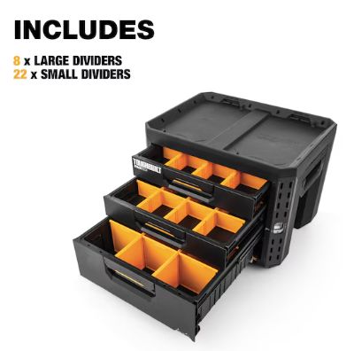 TOUGHBUILT STACKTECH 20.98-in W x 15.55-in H x 15.98-in D BLACK Plastic/Metal Tool Box