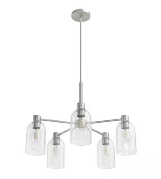Lochemeade 5 Light Brushed Nickel Chandelier