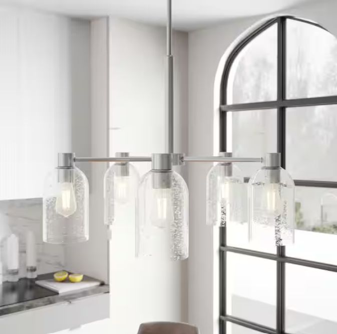 Lochemeade 5 Light Brushed Nickel Chandelier