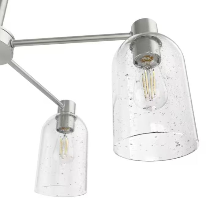 Lochemeade 5 Light Brushed Nickel Chandelier