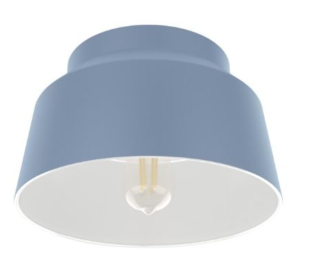 Cranbrook 11.5-in Indigo Blue Indoor 1 -Light Flush Mount Light Metal