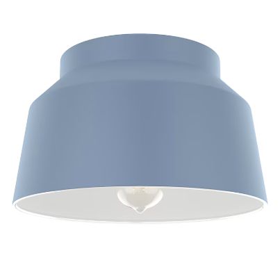 Cranbrook 11.5-in Indigo Blue Indoor 1 -Light Flush Mount Light Metal