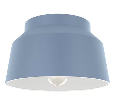 Cranbrook 11.5-in Indigo Blue Indoor 1 -Light Flush Mount Light Metal