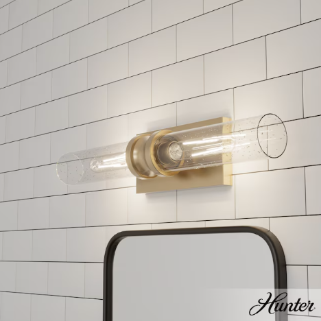 Lenlock 22" 2-Light Satin Gold Modern Bathroom Vanity Light Bar