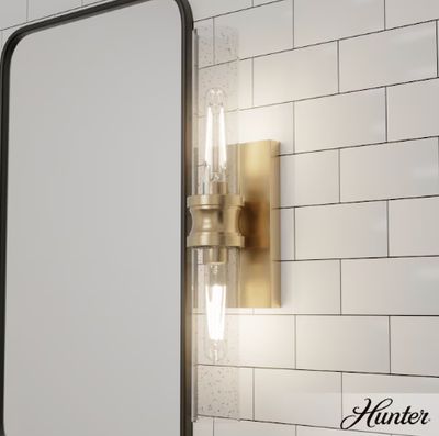 Lenlock 22" 2-Light Satin Gold Modern Bathroom Vanity Light Bar