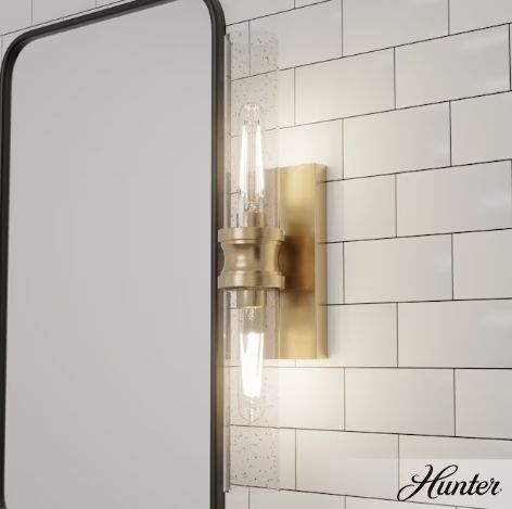 Lenlock 22" 2-Light Satin Gold Modern Bathroom Vanity Light Bar