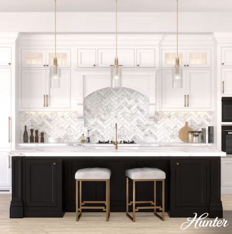 Gatz 1-Light Aturas Gold Modern Hanging Kitchen Island Light