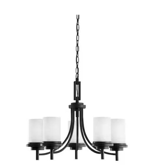Winnetka 5-Light Blacksmith Modern Traditional Hanging Chandelier with LED Bulbs