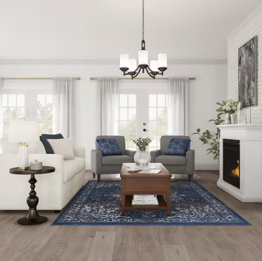 Winnetka 5-Light Blacksmith Modern Traditional Hanging Chandelier with LED Bulbs