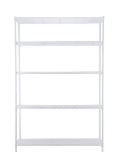 Style Selections 47.7-in W x 18-in D x 72-in H 5 -Tier White Metal Wire Utility Shelving Unit