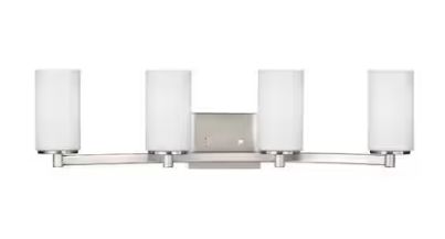 Hettinger 29" 4-Light Brushed Nickel Contemporary Bathroom Vanity Light