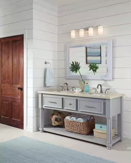 Hettinger 29" 4-Light Brushed Nickel Contemporary Bathroom Vanity Light