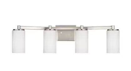 Hettinger 29" 4-Light Brushed Nickel Contemporary Bathroom Vanity Light