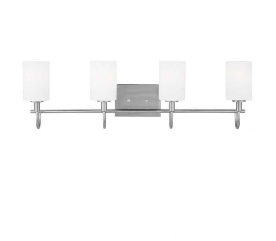 Hettinger 29" 4-Light Brushed Nickel Contemporary Bathroom Vanity Light