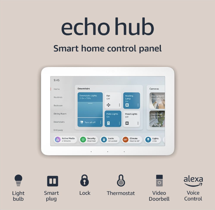 Amazon Echo Hub, 8” smart home control panel