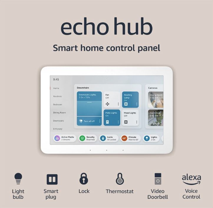 Amazon Echo Hub, 8” smart home control panel