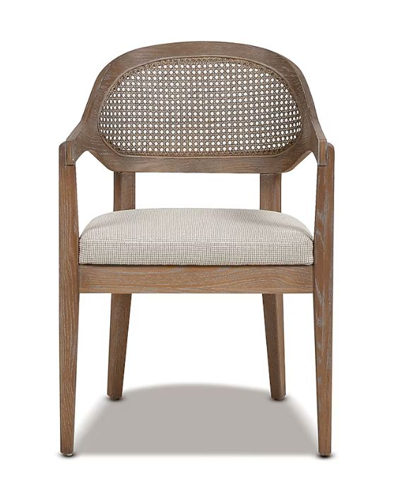 Jennifer Taylor Home Americana Traditional Woven Upholstered Dining Arm Chair