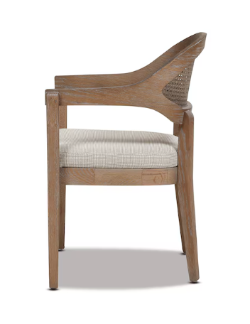 Jennifer Taylor Home Americana Traditional Woven Upholstered Dining Arm Chair