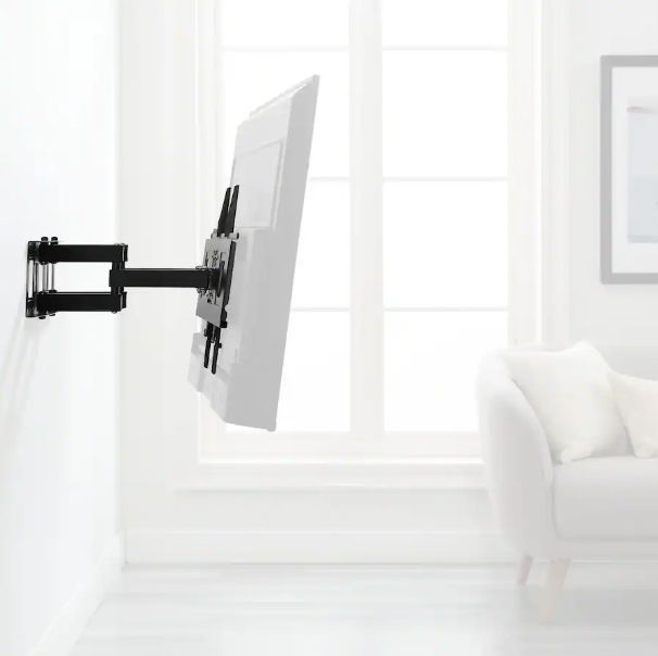 Best Buy essentials™ - Full Motion TV Wall Mount for 47–84" TVs - Black
