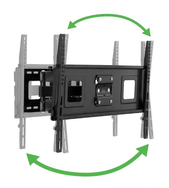 Best Buy essentials™ - Full Motion TV Wall Mount for 47–84" TVs - Black