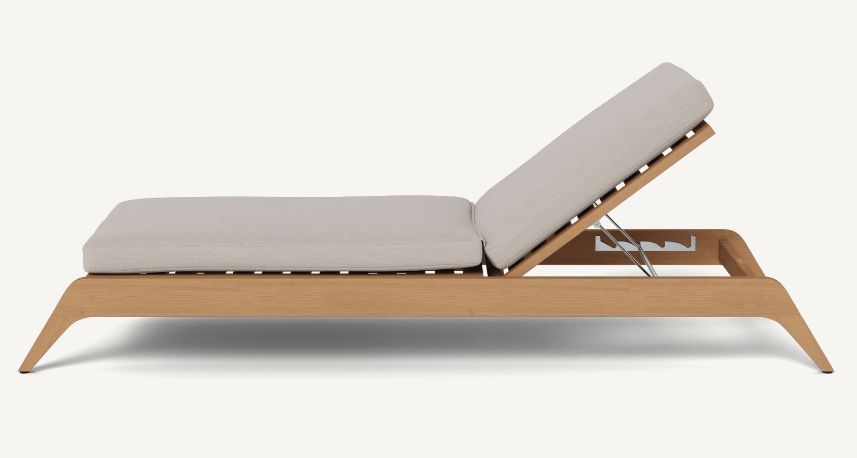 MLB Teak Slatted Sun Lounge (No Cushion)