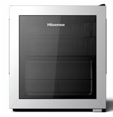 17.5-in W 48 -Can Capacity Silver Freestanding Indoor Beverage Refrigerator with Glass Door