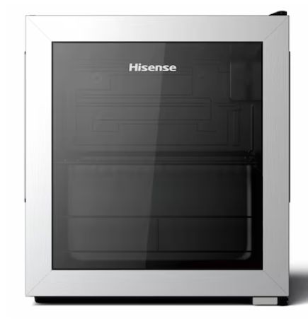 17.5-in W 48 -Can Capacity Silver Freestanding Indoor Beverage Refrigerator with Glass Door