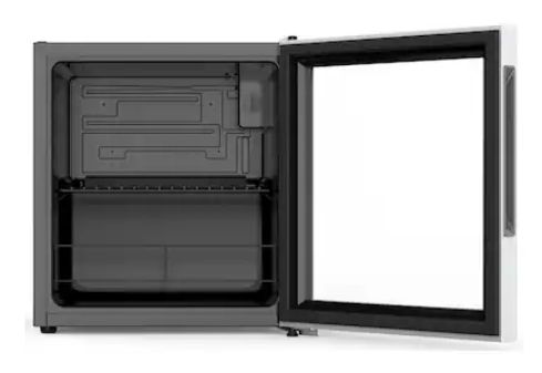 17.5-in W 48 -Can Capacity Silver Freestanding Indoor Beverage Refrigerator with Glass Door