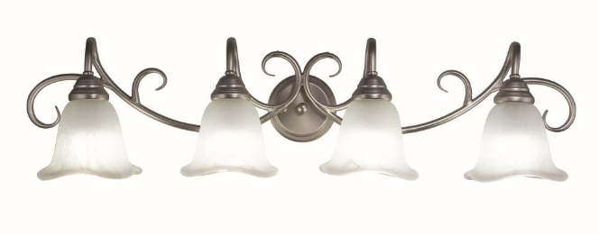 Bella Transitional Style 4-Light Bathroom Light