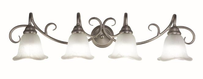 Bella Transitional Style 4-Light Bathroom Light