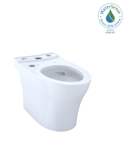 Aqua IV Cotton White Elongated Standard Height Toilet Bowl 12
