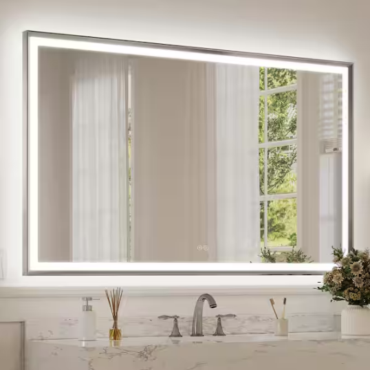 Morden LED Bathroom Vanity Mirror with Beveled Frame