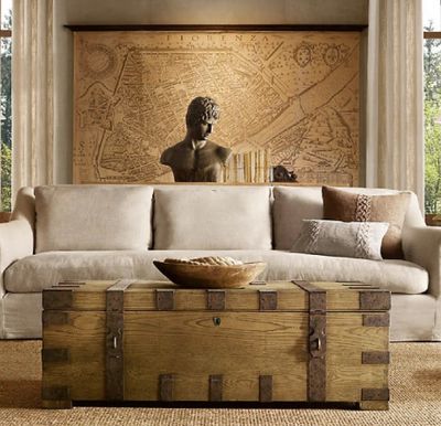 Restoration Hardware Heirloom Silver-Chest Coffee Table Restoration Hardware Heirloom Silver-Chest Coffee Table