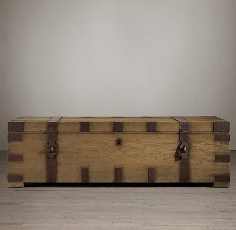 Restoration Hardware Heirloom Silver-Chest Coffee Table