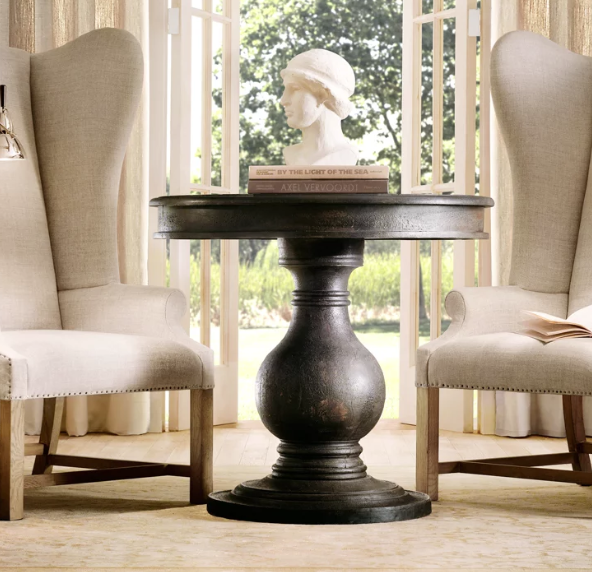 Vintage Foyer Pedestal Table