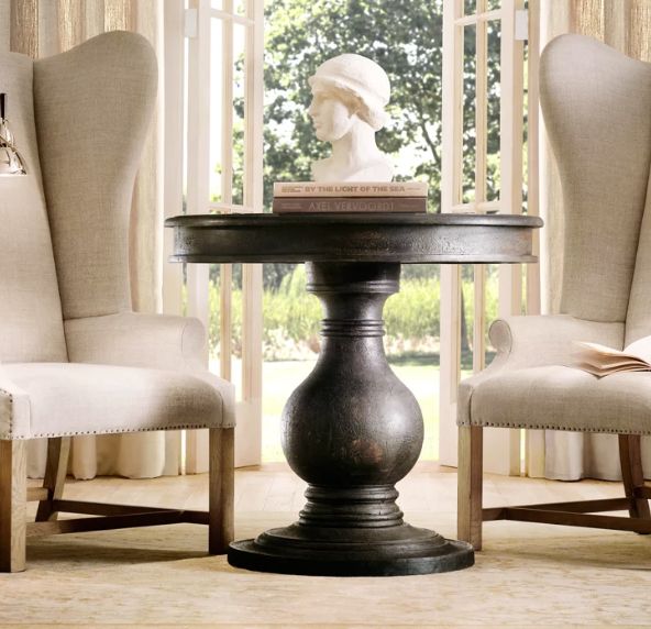 Vintage Foyer Pedestal Table