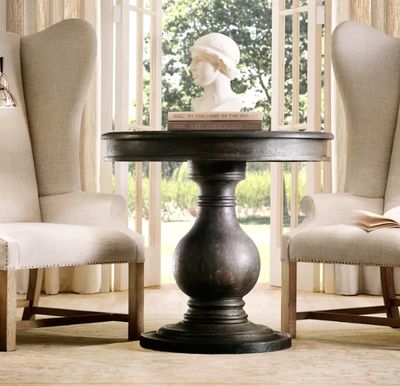 Vintage Foyer Pedestal Table