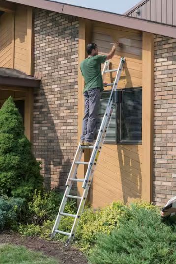 16 ft. Aluminum Extension Ladder (15 ft. Reach Height) with 225 lb. Load Capacity Type II Duty Rating