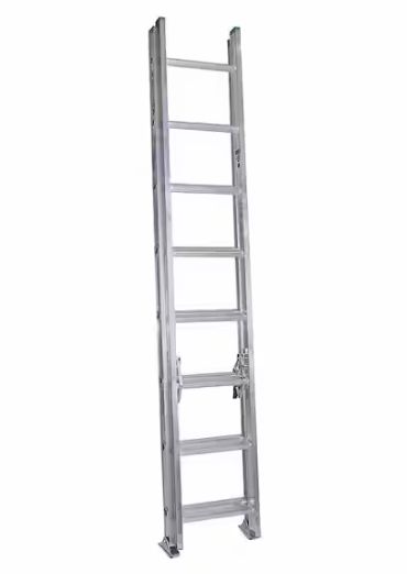 16 ft. Aluminum Extension Ladder (15 ft. Reach Height) with 225 lb. Load Capacity Type II Duty Rating