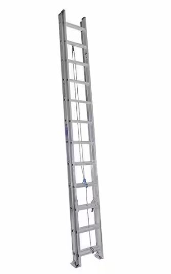 24 ft. Aluminum Extension Ladder (23 ft. Reach Height) with 250 lb. Load Capacity Type l Duty Rating
